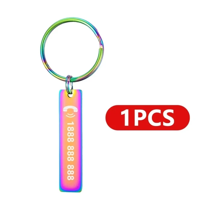 Custom Stainless Steel Personalized Keychain – Engraved Name or Message cover image 2