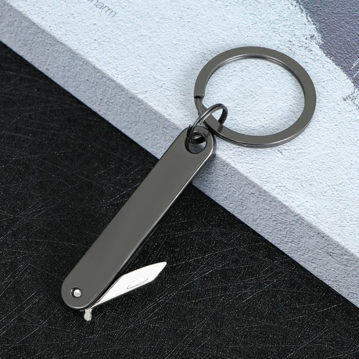 Personalized Stainless Steel Keychain with Mini Knife – Custom Name/Phone Tag cover image 9