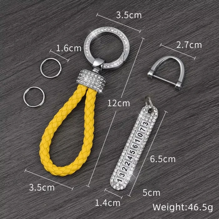 Carabiner Leather Loop Keychain Quick-Release EDC Strap cover image 3