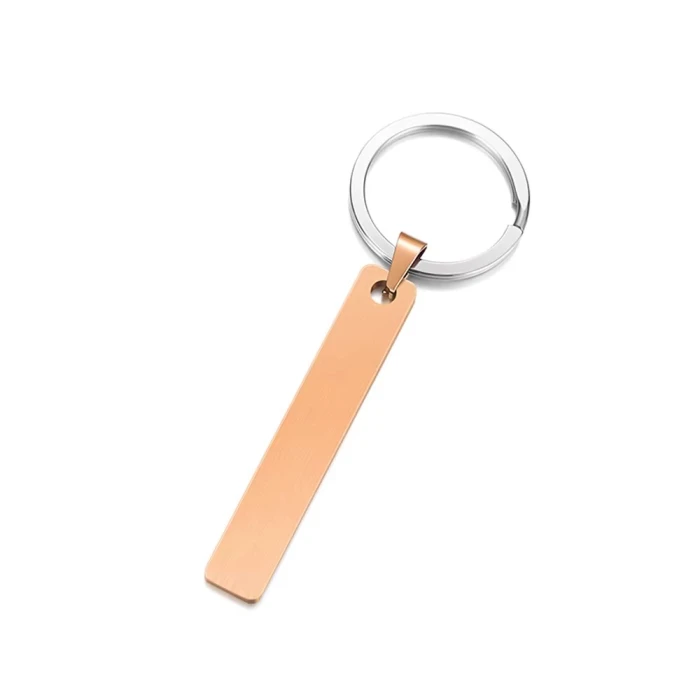Custom Laser Engraved Stainless Steel Keychain Personalized Name or Number Keyring cover image 6