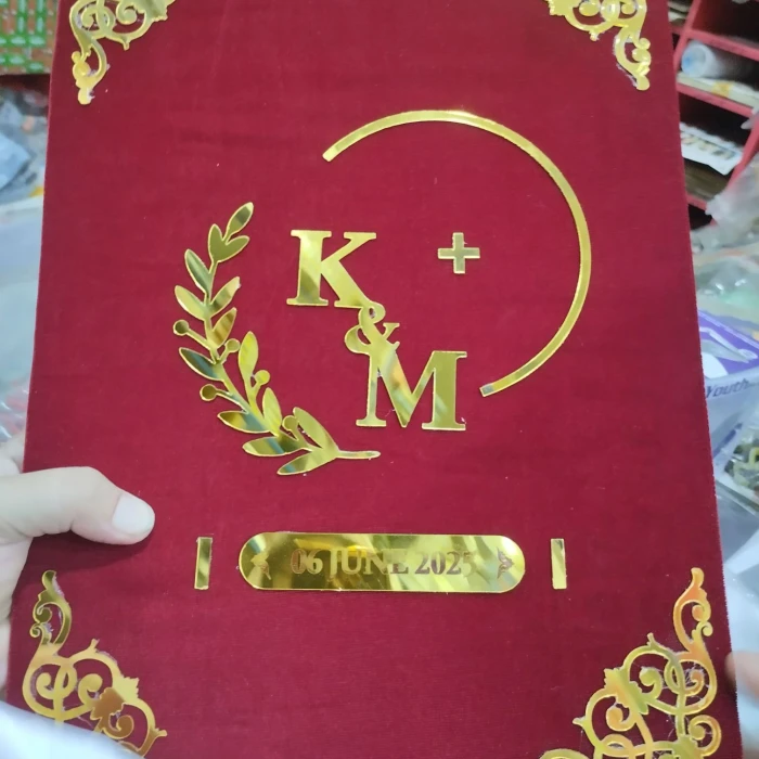 Elegant Premium Nikkah Booklet with Presentation Box Velvet Finish cover image 3