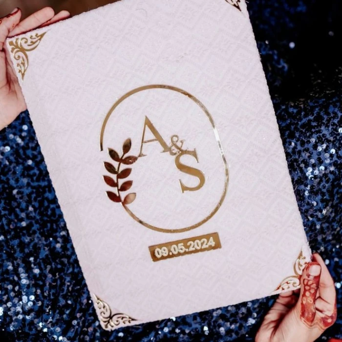 Personalized Nikkah Certificate Booklet with Thumb Impression Elegant Design cover image 2