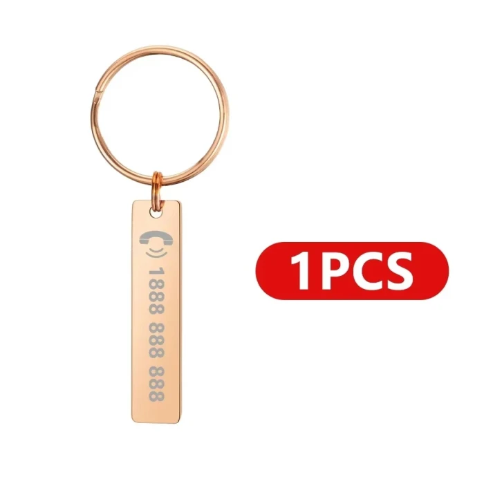 Custom Stainless Steel Personalized Keychain – Engraved Name or Message cover image 3