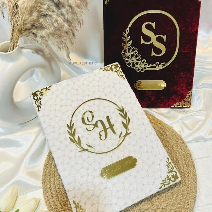 Personalized Nikkah Certificate Booklet with Thumb Impression Elegant Design cover image 3