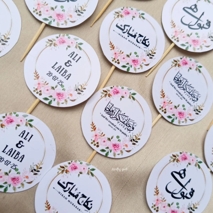 Customized Nikah Ceremony Sweets Toppers Wedding Décor cover image 3