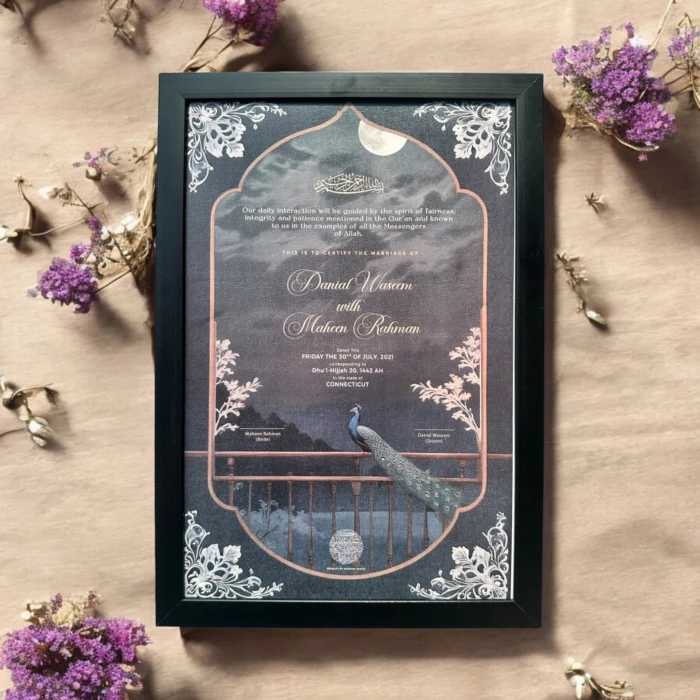 Personalized Nikkah Frame Custom Islamic Marriage Certificate cover image 2