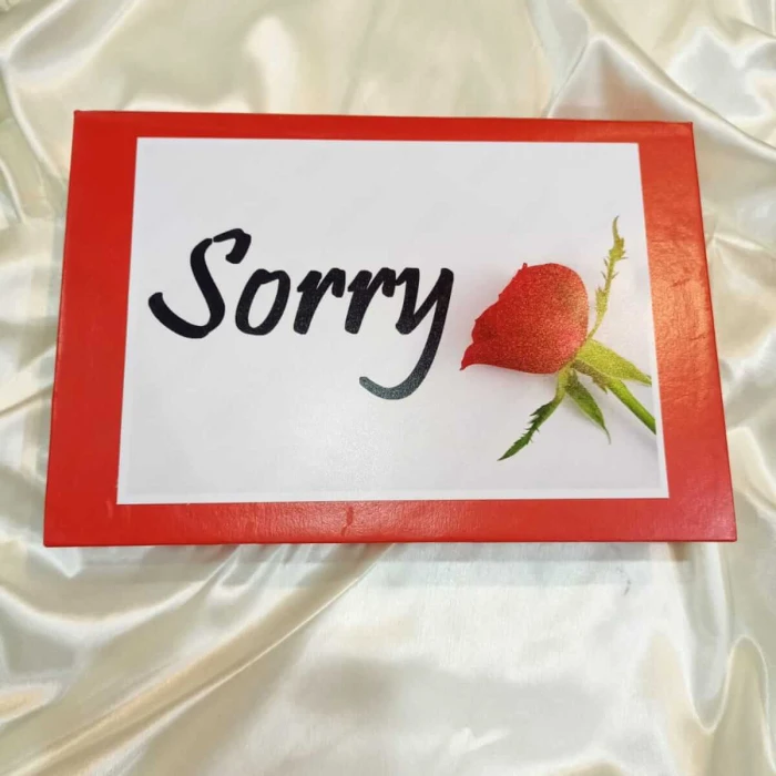 “I’m Sorry” Gift Box – Luxurious Chocolates & Fresh Flower Bouquet cover image 1