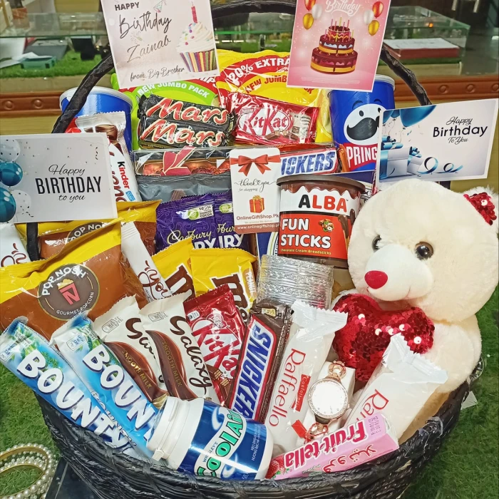 Special Black Chocolate Basket – Premium Assortment Gift Basket