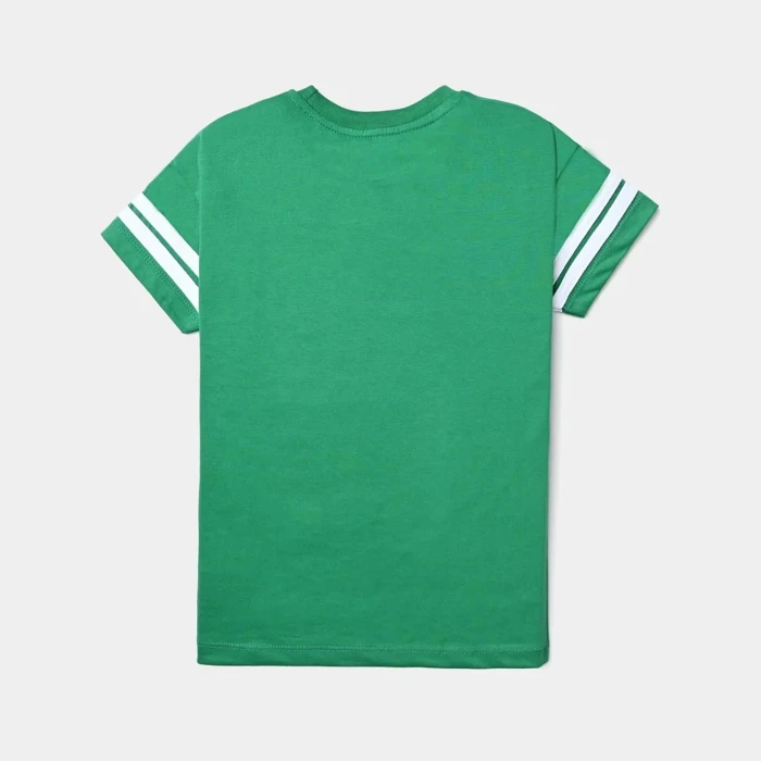 Boys Poly Cotton Jersey Short Sleeve T-Shirt Independence Day (Fern Green) cover image 2