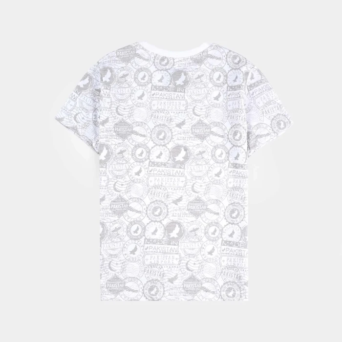 Boys Poly-Cotton Jersey Short Sleeve T-Shirt Stamps of Pakistan (Snow White) cover image 4