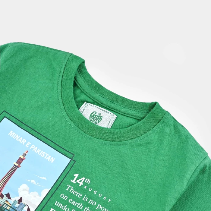 Boys Green Revolution T-Shirt Poly-Cotton Jersey Joly Green Regular Fit cover image 2