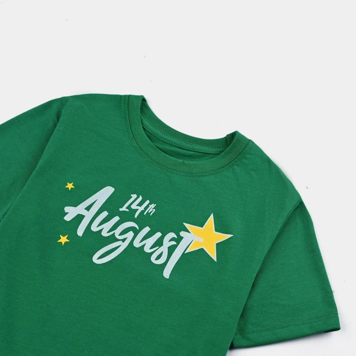 Unisex Poly Cotton Jersey Short Sleeve T-Shirt Shining Star (Joly Green) cover image 1