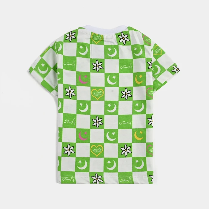 Boys Poly Cotton Jersey Short Sleeve T-Shirt Azadi Ke Rang (Snow White) cover image 2